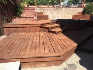Deck construction project in Orlando