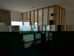 Interior framing during construction in Orlando